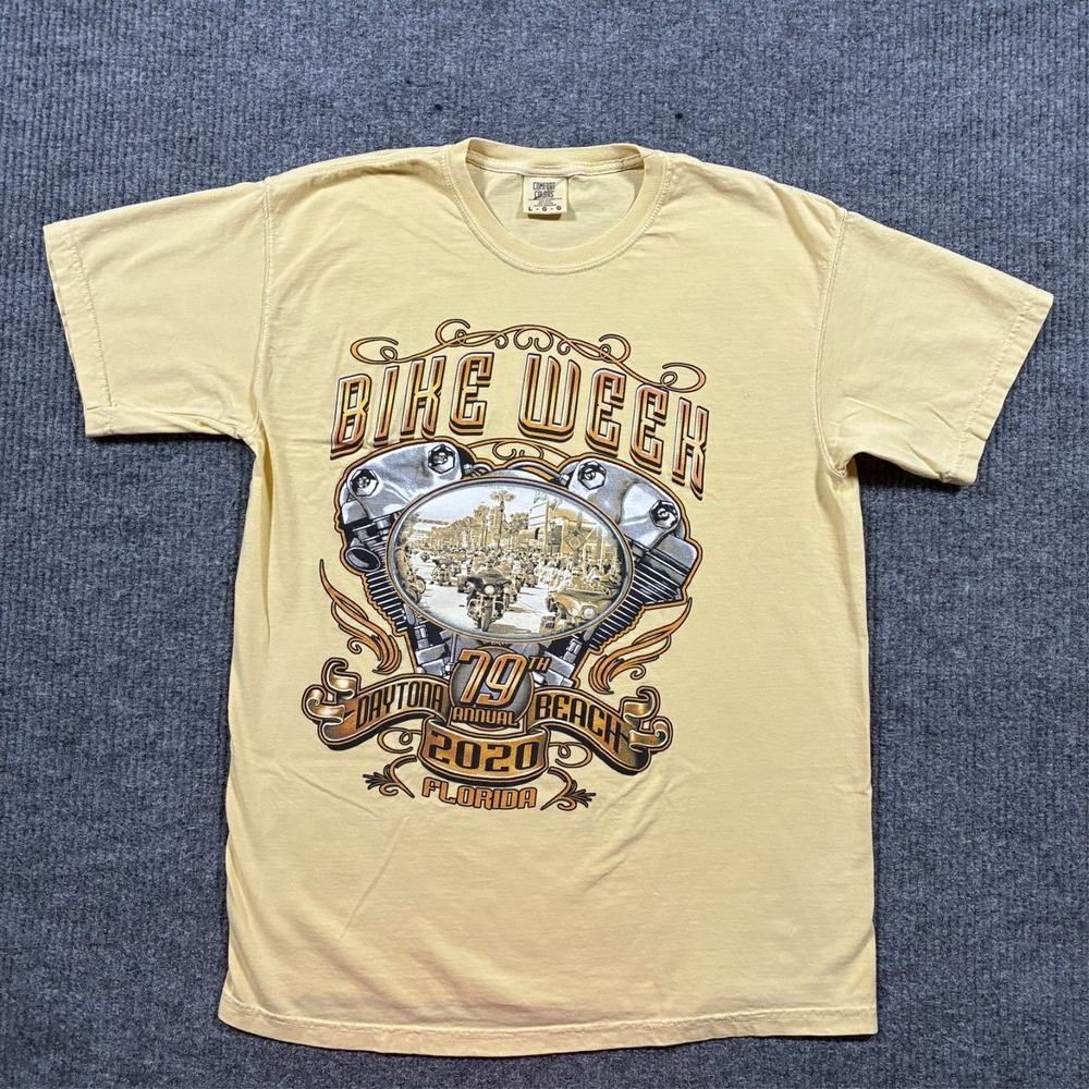 Bike‎ Week Daytona Beach 2020 Comfort Colors T Shirt Men L Motorcycle Biker